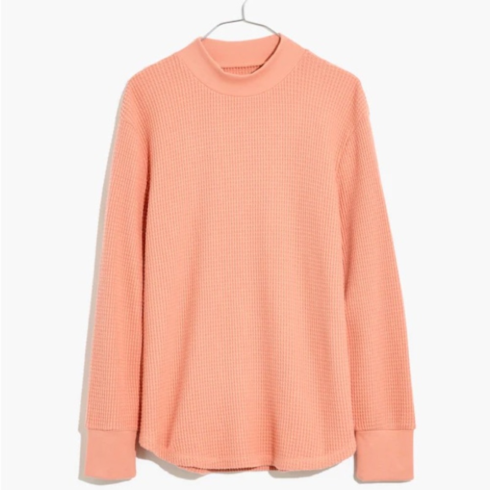 Madewell Mockneck Waffle Sweatshirt Tee- SOLD OUT online
